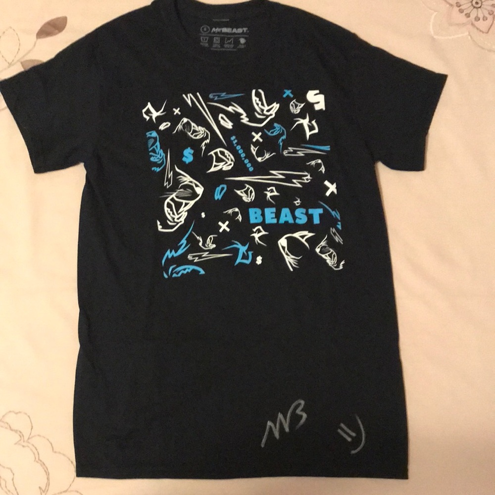 Mr Beast blue version t-shirt (signed)!!